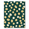 Deep Teal Scattered Ochre Circles Rug