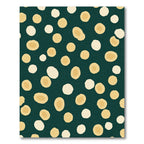 Deep Teal Scattered Ochre Circles Rug
