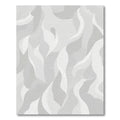 Gray White Flowing Abstract Shape Rug