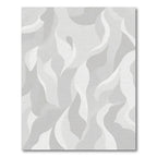 Gray White Flowing Abstract Shape Rug