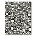 Abstract Black Cream Organic Circles Rug