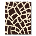 Brown Cream Organic Interlocking Shapes Rug