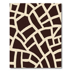 Brown Cream Organic Interlocking Shapes Rug