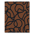Earthy Brown Abstract Swirl Rug