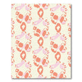 Soft Coral Pink Abstract Floral Rug