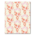 Soft Coral Pink Abstract Floral Rug