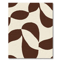 Abstract Brown Organic Shapes Rug