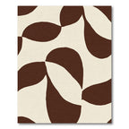 Abstract Brown Organic Shapes Rug