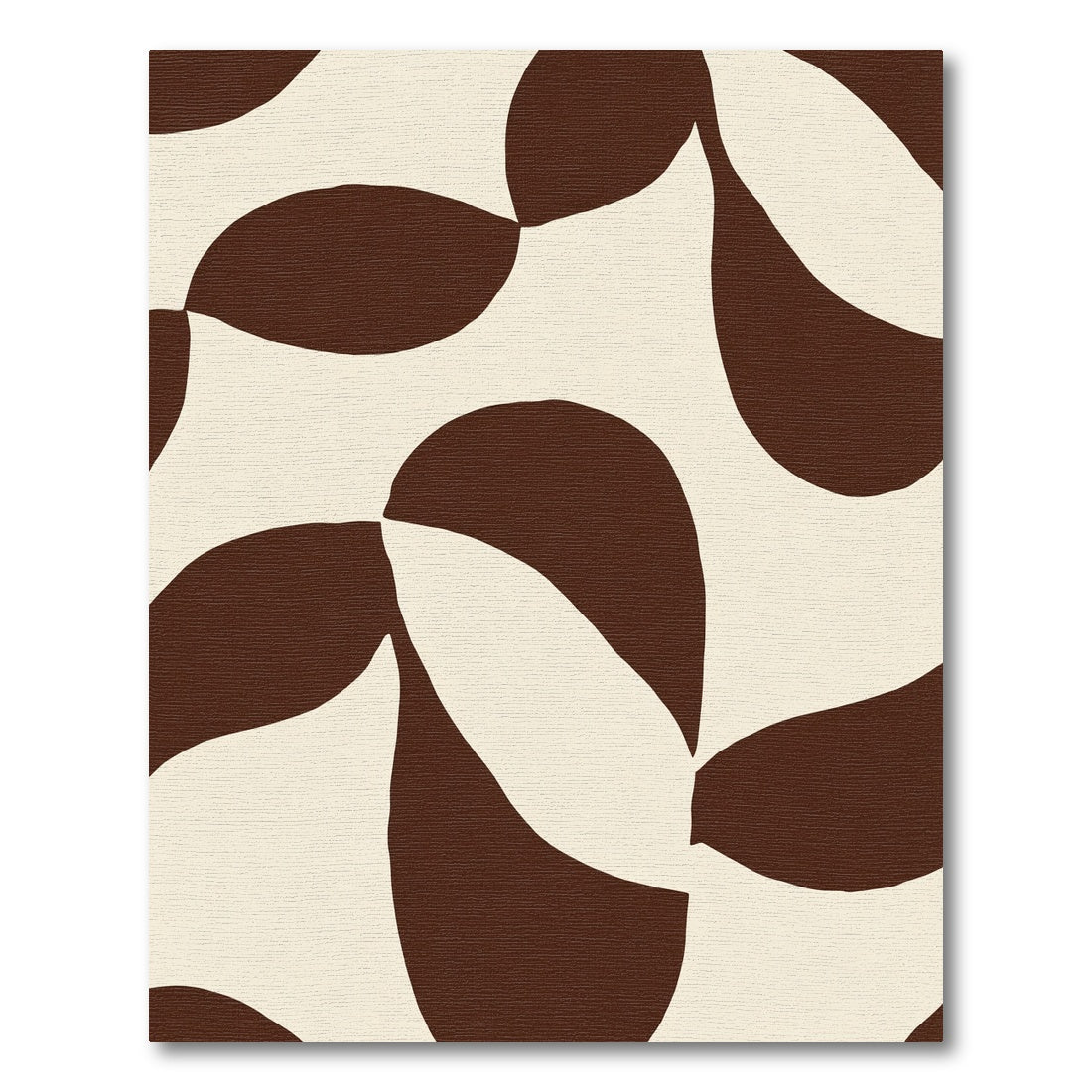 Abstract Brown Organic Shapes Rug