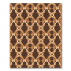 Earthy Brown Abstract Organic Symmetry Rug