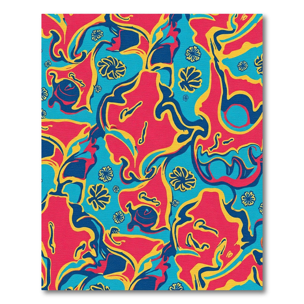 Groovy Swirl Floral Abstract Rug