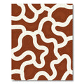 Modern Terracotta Cream Abstract Weave Rug
