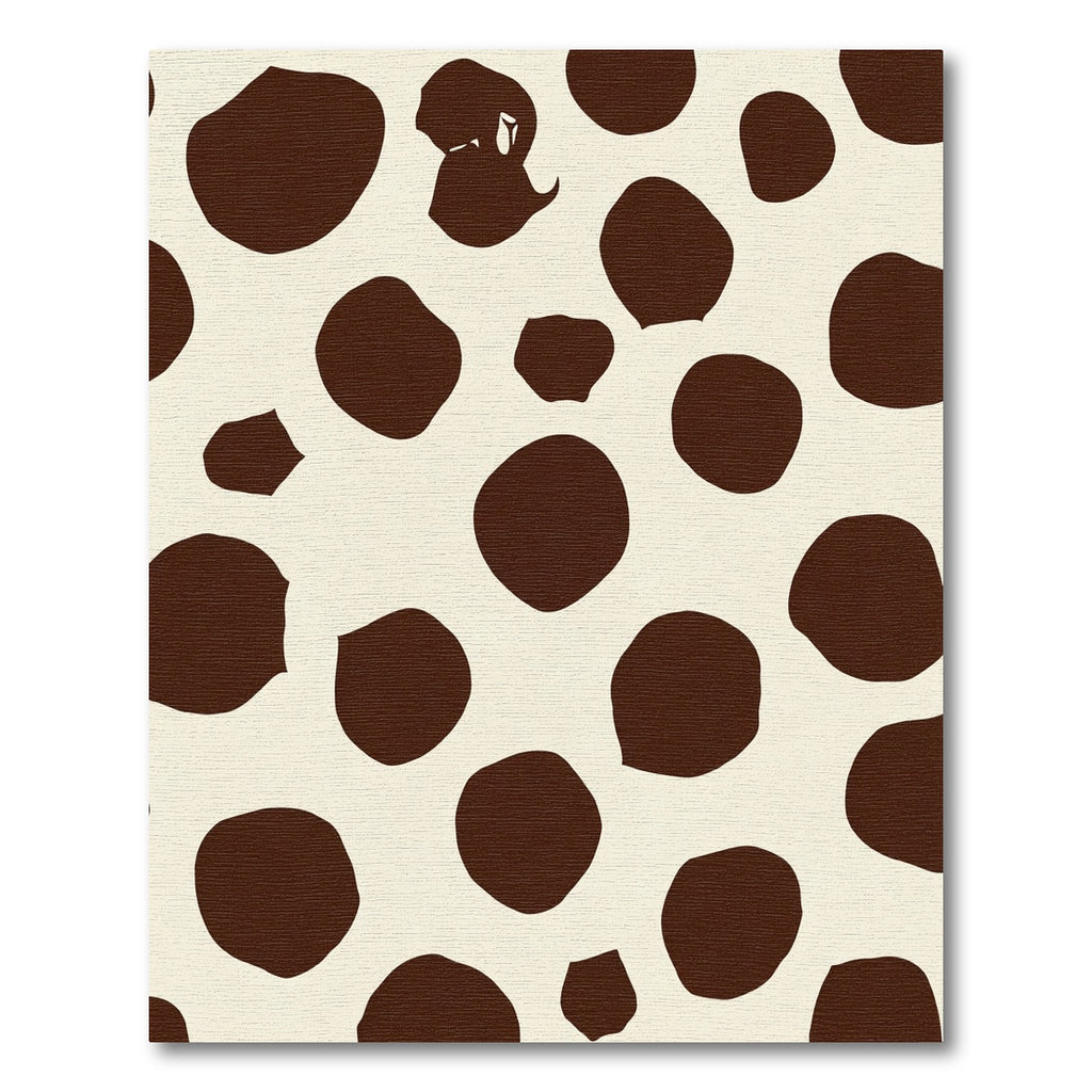 Brown Spotted Cream Abstract Animal Rug