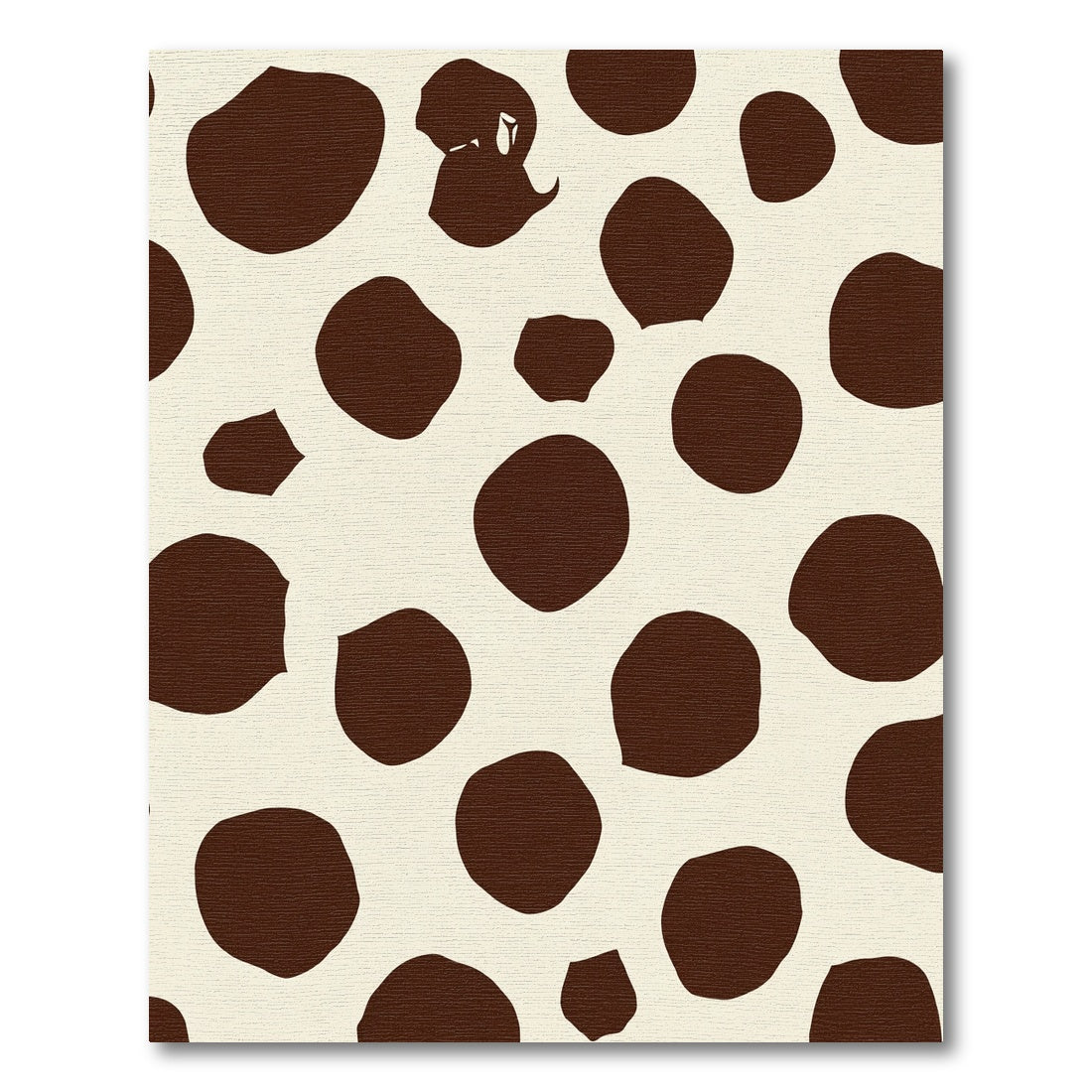 Brown Spotted Cream Abstract Animal Rug