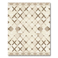 Brown Diamond Geometric Overlap Rug