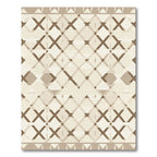 Brown Diamond Geometric Overlap Rug