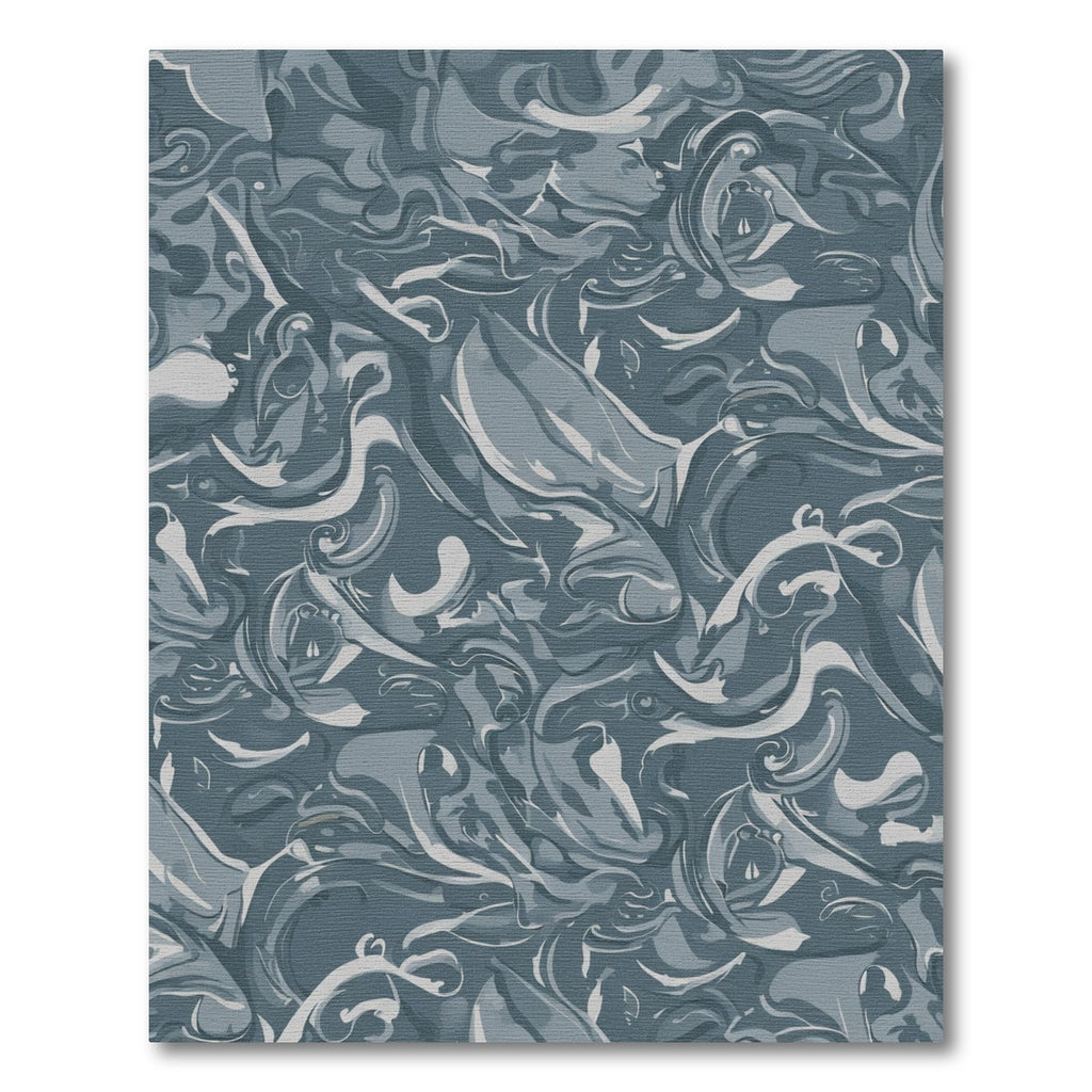 Stone Gray Swirl Abstract Rug