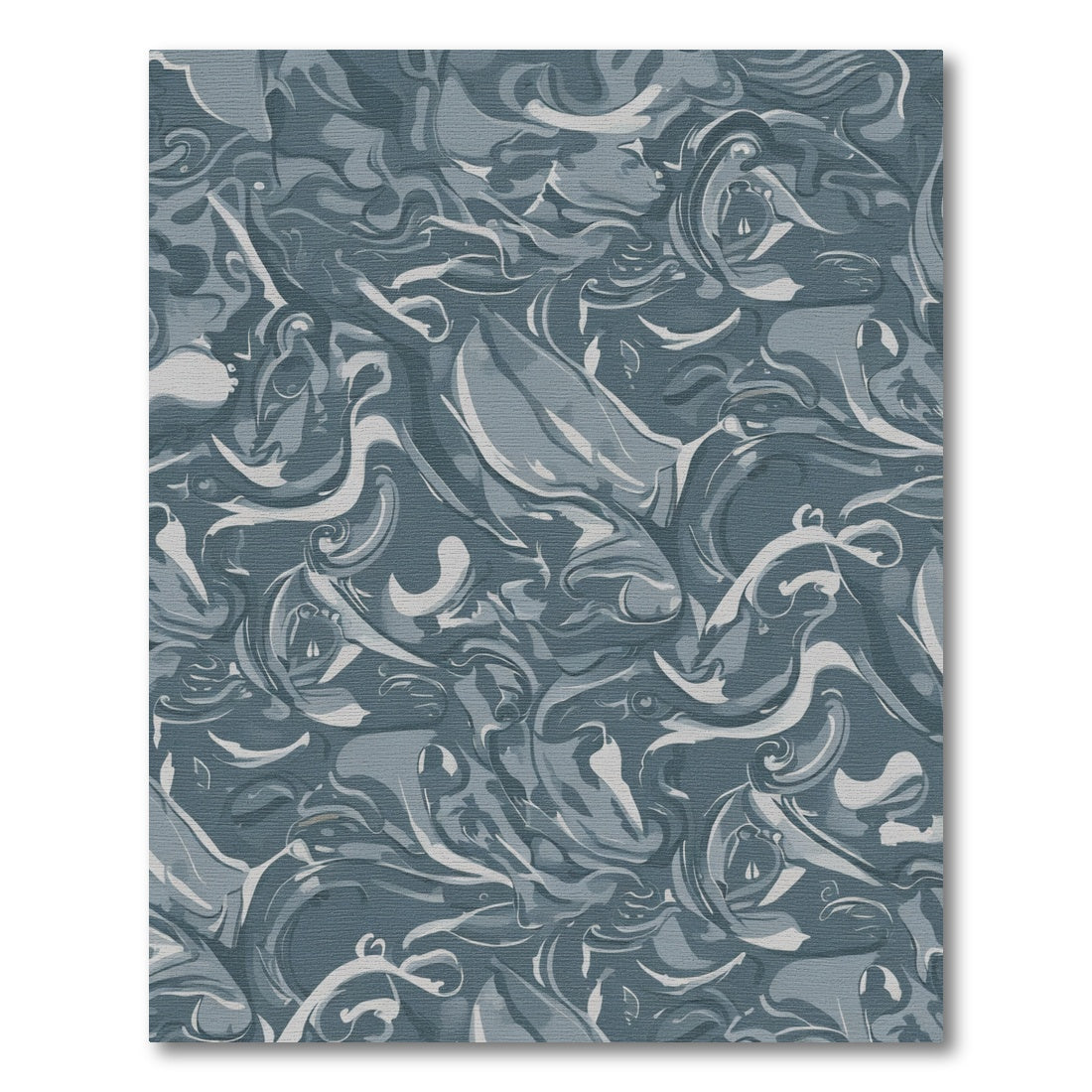 Stone Gray Swirl Abstract Rug