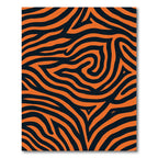 Bold Orange Black Swirls Rug