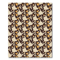Retro Brown Gold Abstract Cascade Rug