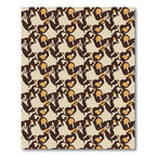 Retro Brown Gold Abstract Cascade Rug