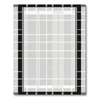 Modern Grid Black White Plaid Rug