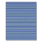 Deep Blue Horizontal Stripe Rug