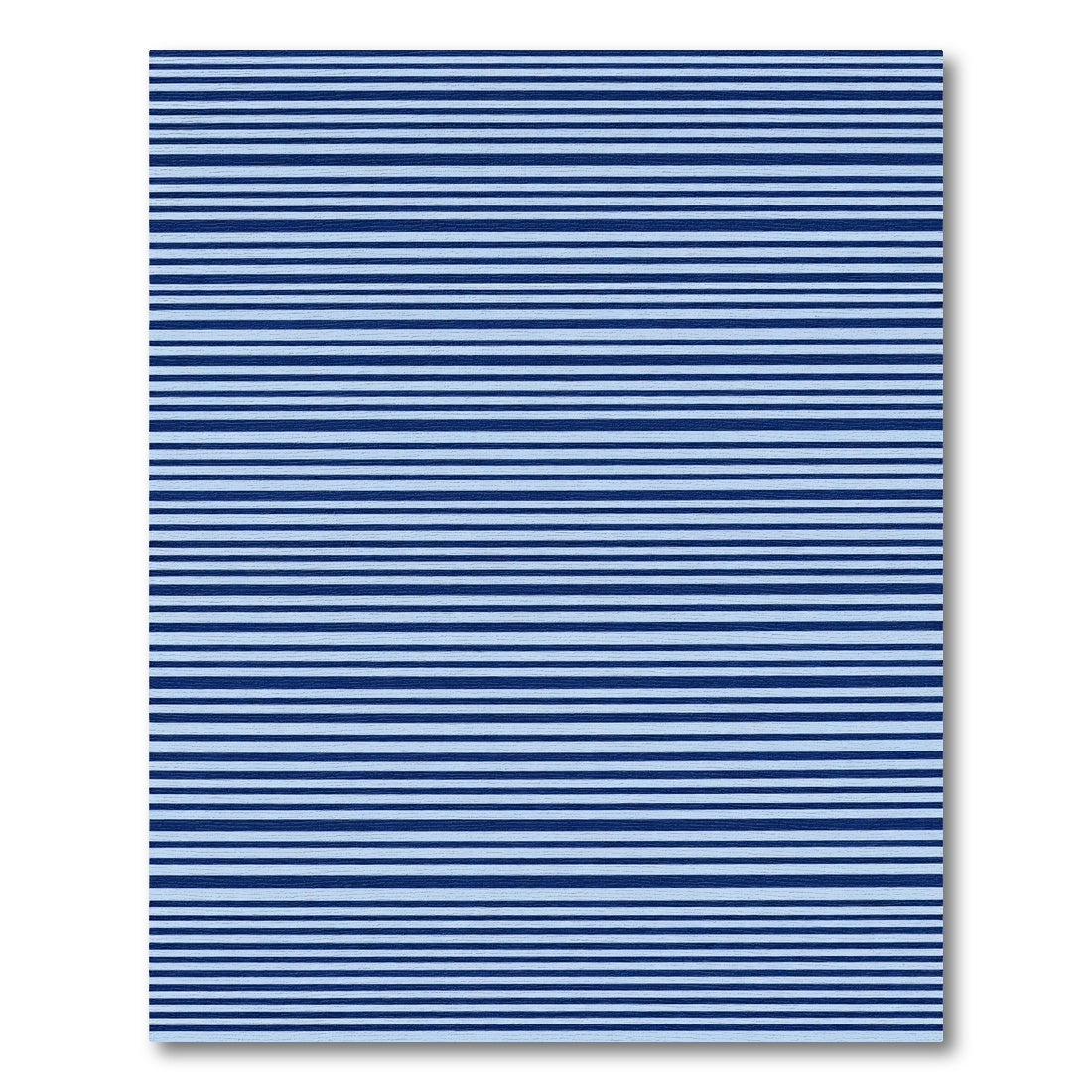 Deep Blue Horizontal Stripe Rug