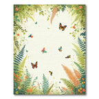 Whimsical Butterfly Garden Scene Rug