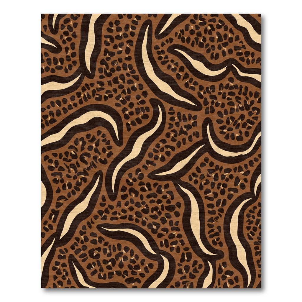 Brown Animal Print Curve Harmony Rug
