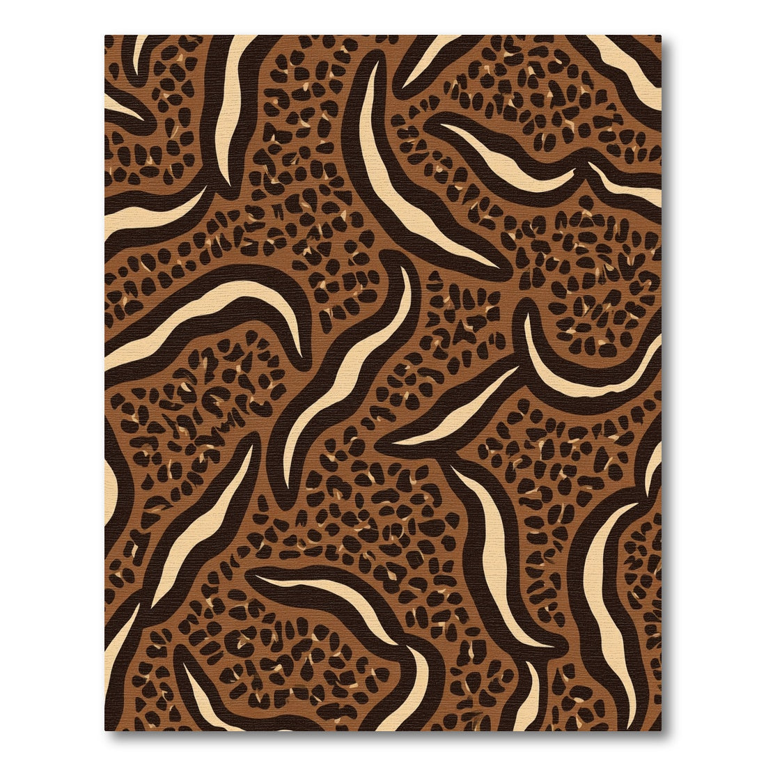 Brown Animal Print Curve Harmony Rug
