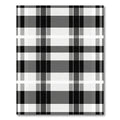Classic Black White Plaid Stripe Rug