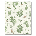Charming Green Foliage Bird Arrangement Rug