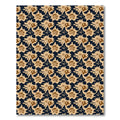 Brown Floral Beige Dark Blue Repeating Rug