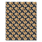 Brown Floral Beige Dark Blue Repeating Rug