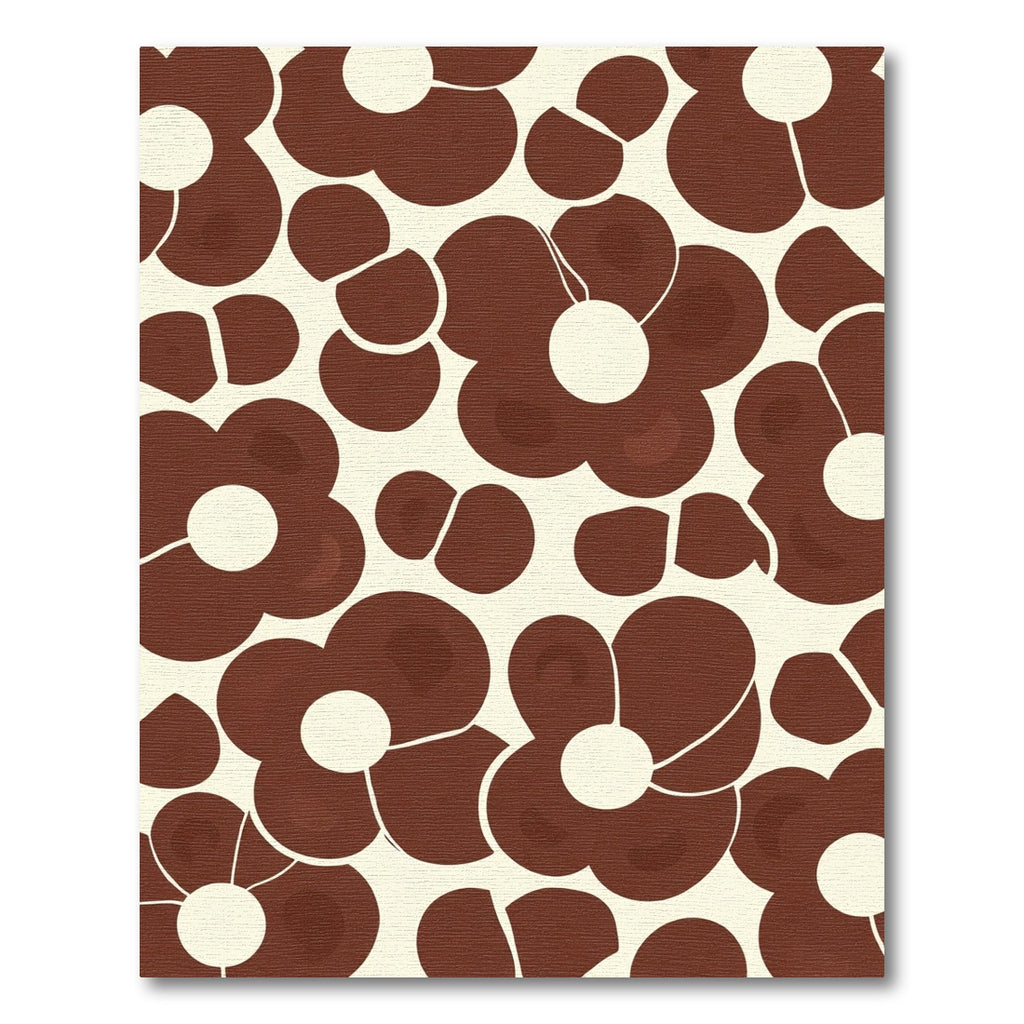 Retro Brown Daisy Bloom Rug