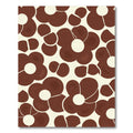 Retro Brown Daisy Bloom Rug