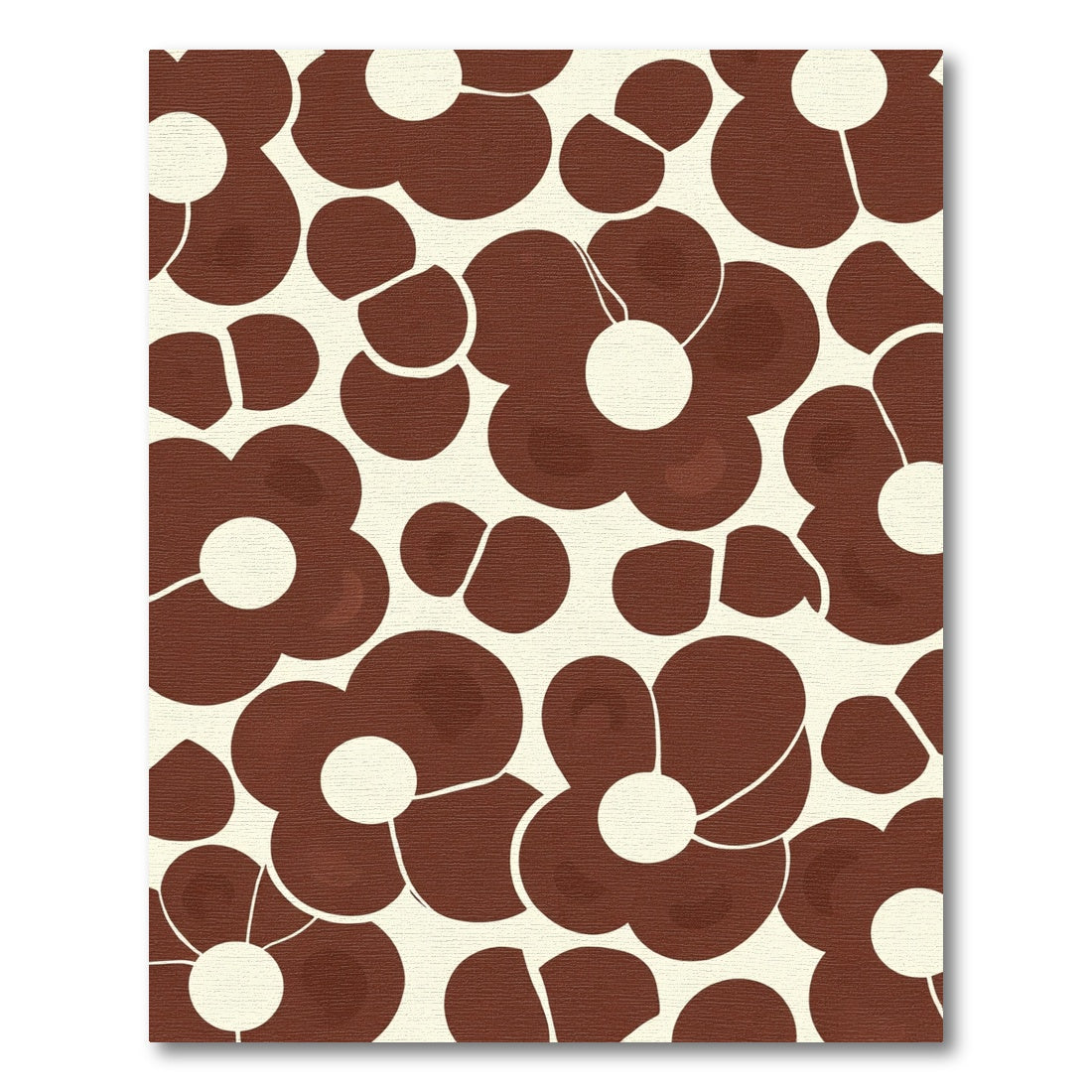 Retro Brown Daisy Bloom Rug