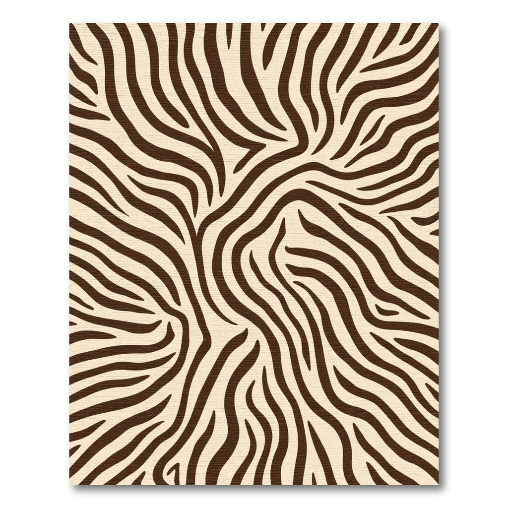 Brown Cream Wild Zebra Stripes Rug