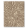 Brown Cream Wild Zebra Stripes Rug