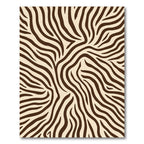 Brown Cream Wild Zebra Stripes Rug