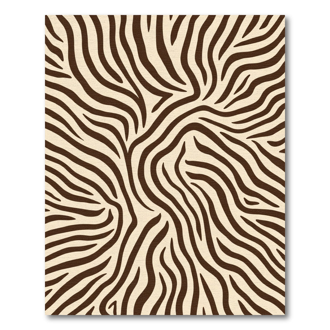 Brown Cream Wild Zebra Stripes Rug
