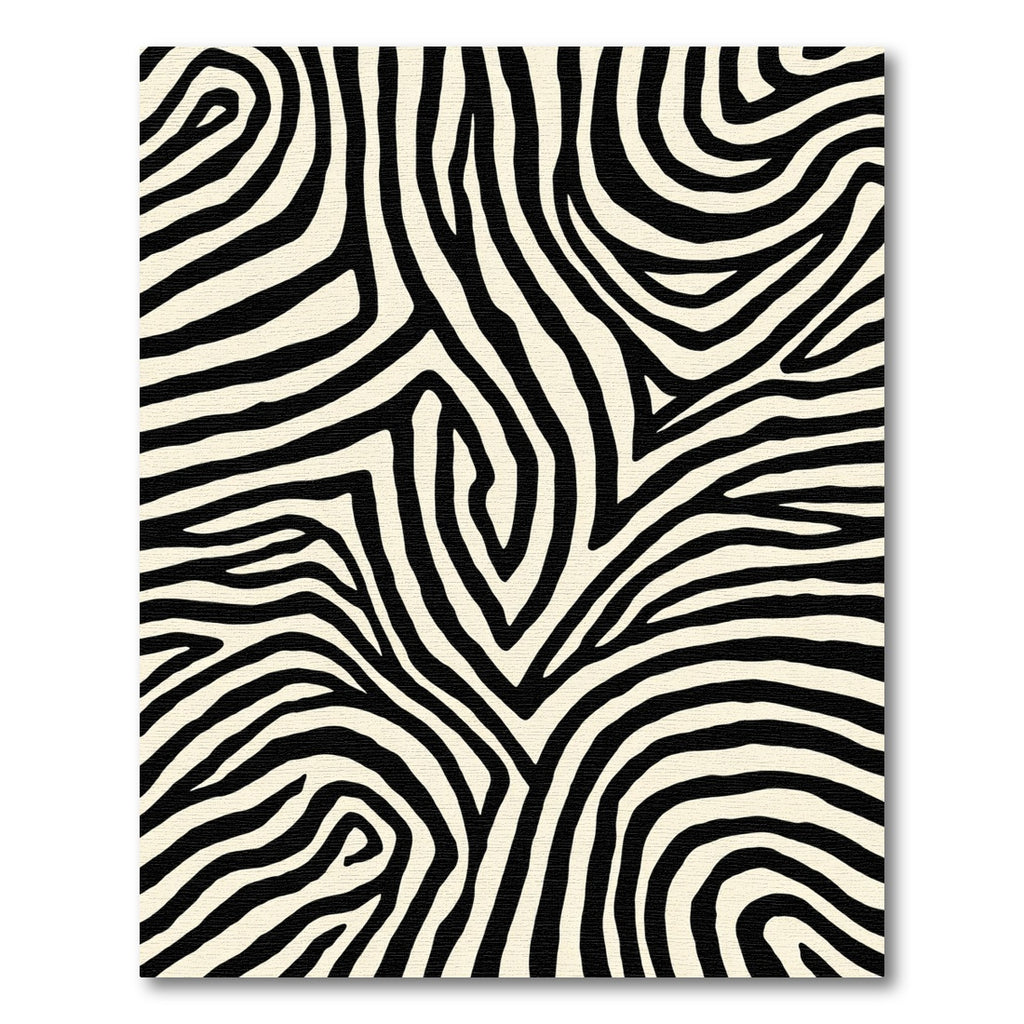 Visceral Black White Animal Stripes Rug