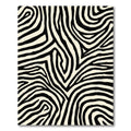 Visceral Black White Animal Stripes Rug