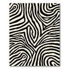 Visceral Black White Animal Stripes Rug