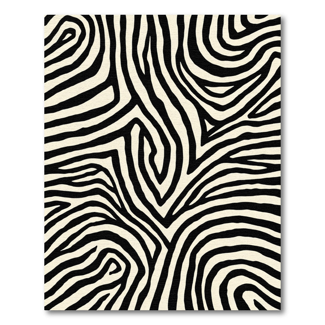 Visceral Black White Animal Stripes Rug