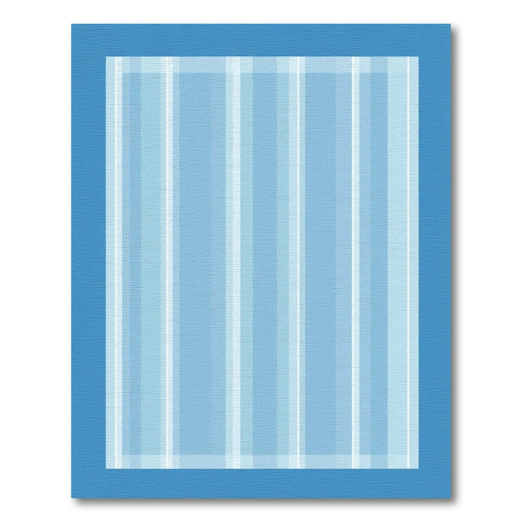 Cool Blue Vertical Stripe Rug