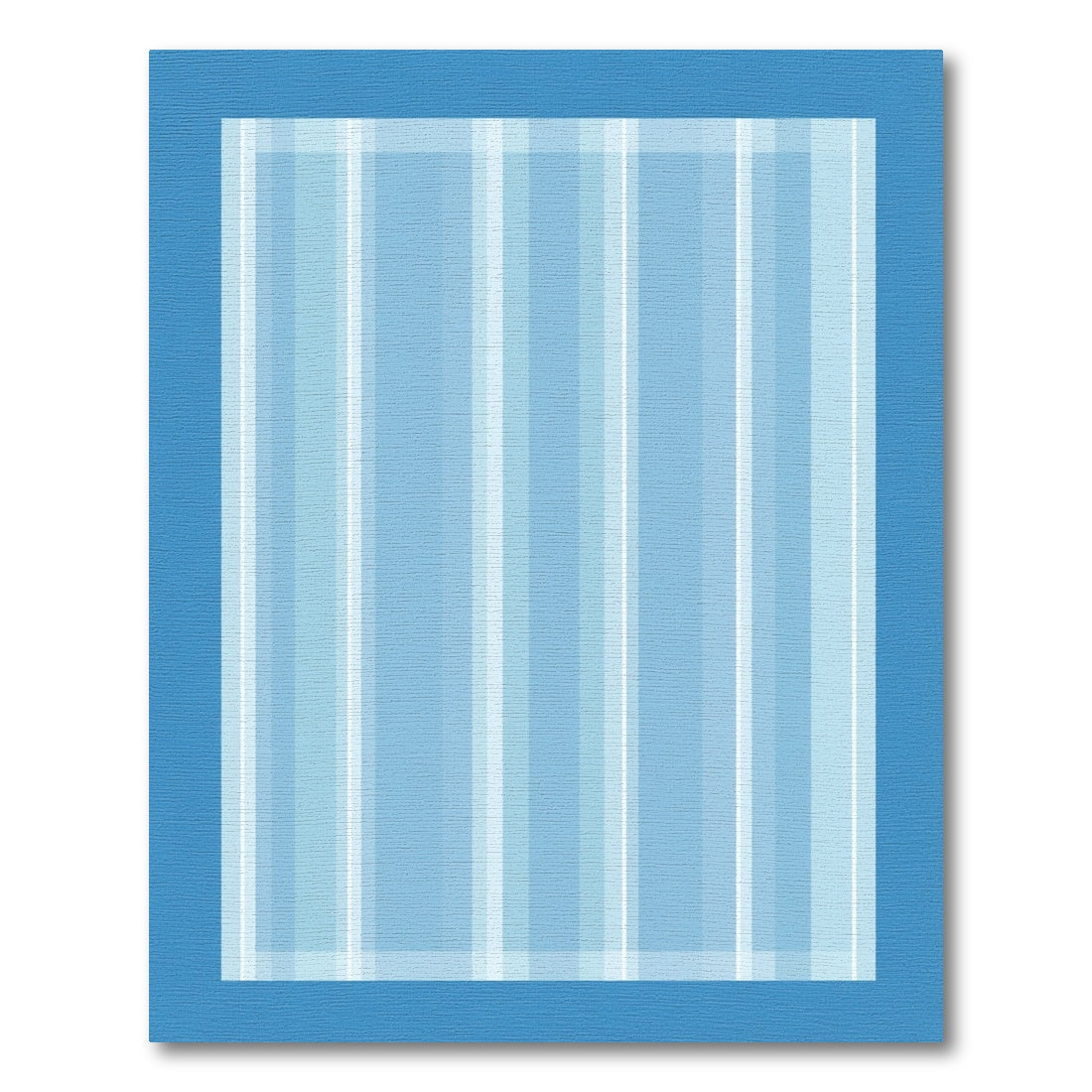 Cool Blue Vertical Stripe Rug