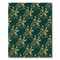 Golden Leaf Botanic Teal Rug