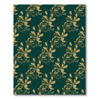 Golden Leaf Botanic Teal Rug